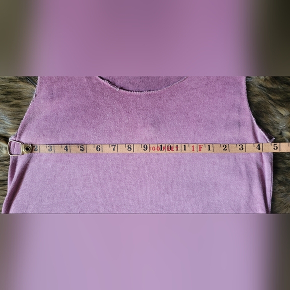 Dance in Paris by Carmon Cozy Viscose Tank In Dusty Rose With Metallic trim - Picture 7 of 10